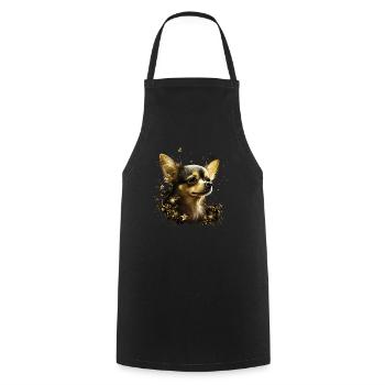 Chihuahua - Cute and beautiful coloured Dog Love - Cooking Apron - black - Front - AI Model Male 185 dark (185cm)