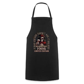 37th Birthday 1986 37 Good vintage - Cooking Apron - black - Front - AI Model Male 185 dark (185cm)