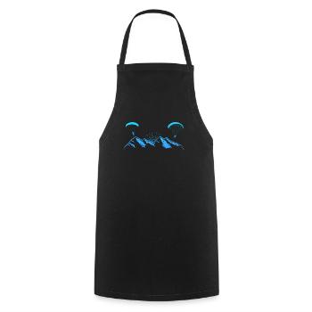 Paraglider Mountains Paragliding Shirt - Cooking Apron - black - Front - AI Model Male 185 dark (185cm)
