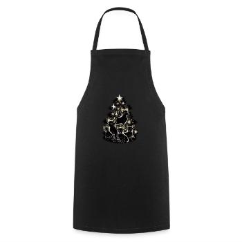 Chihuahua | Merry Christmas | X-Mas Tree | Cute - Cooking Apron - black - Front - AI Model Male 185 dark (185cm)