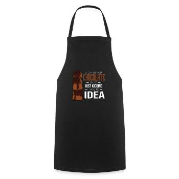 Chocolat - Tablier de cuisine - noir - Devant - AI Model Male 185 dark (185cm)
