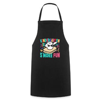 Les enfants dabbing guimauve Camping Kindergarten est S - Tablier de cuisine - noir - Devant - AI Model Male 185 dark (185cm)