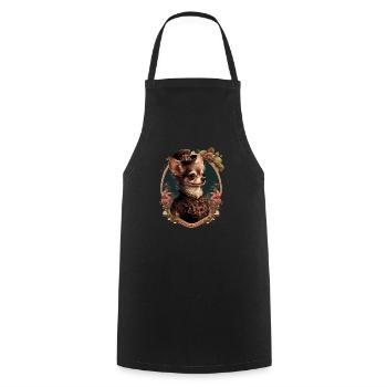 Chihuahua - Dame Anglaise Robe Chien - Tablier de cuisine - noir - Devant - AI Model Male 185 dark (185cm)