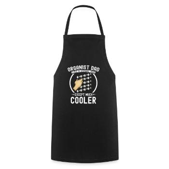 Organist: Organist, Church Organist, Organ - Cooking Apron - black - Front - AI Model Male 185 dark (185cm)