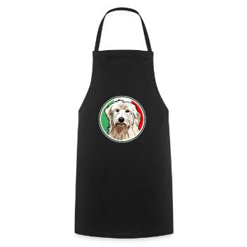 Maremma Abruzzo German Shepherd Maremmano Abruzzese - Cooking Apron - black - Front - AI Model Male 185 dark (185cm)