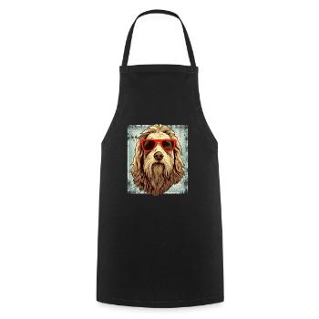 Maremmano Abruzzese German Shepherd - Cooking Apron - black - Front - AI Model Male 185 dark (185cm)