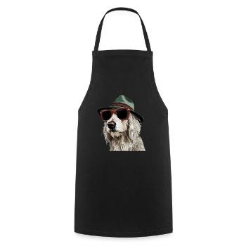 Maremmano Abruzzese German Shepherd - Cooking Apron - black - Front - AI Model Male 185 dark (185cm)