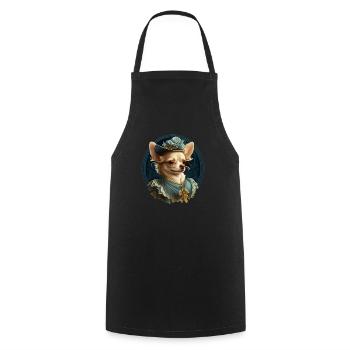 Chihuahua - Dame Anglaise Robe Chien - Tablier de cuisine - noir - Devant - AI Model Male 185 dark (185cm)