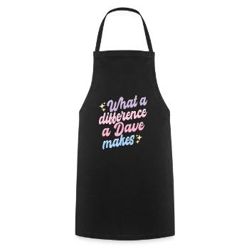 What A Difference A Dave Makes - Cooking Apron - black - Front - AI Model Male 185 dark (185cm)