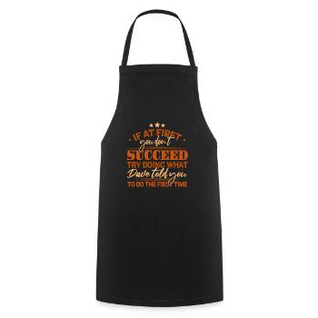 Name David Dave Gift - Cooking Apron - black - Front - AI Model Male 185 dark (185cm)