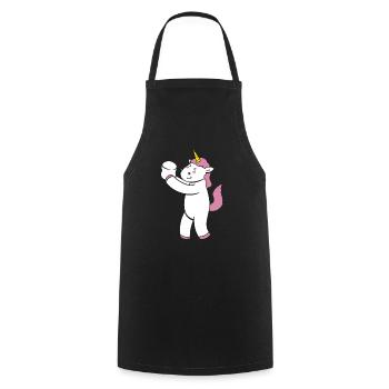 Smore Unicorn Kids Marshmallow Camping Camper - Cooking Apron - black - Front - AI Model Male 185 dark (185cm)