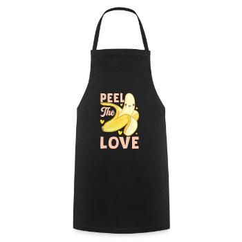 Peel The Love Banana Funny Fruit - Cooking Apron - black - Front - AI Model Male 185 dark (185cm)