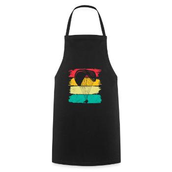 Paragliding Paraglider Shirt Paraglider - Cooking Apron - black - Front - AI Model Male 185 dark (185cm)