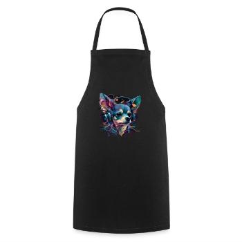 Chihuahua - Electronic Music Techno Festival - Cooking Apron - black - Front - AI Model Male 185 dark (185cm)
