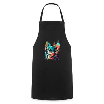 Chihuahua - Electronic Music Techno Festival - Cooking Apron - black - Front - AI Model Male 185 dark (185cm)