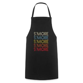 Smore Retro Camper Vintage Guimauve - Tablier de cuisine - noir - Devant - AI Model Male 185 dark (185cm)