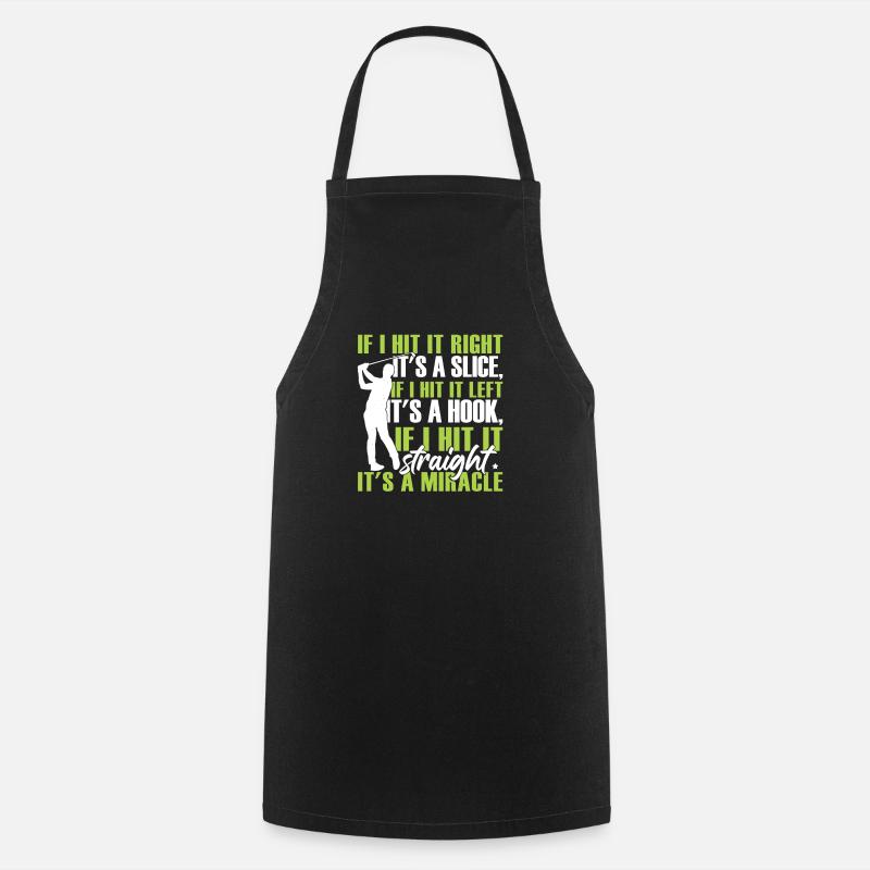 Funny Golfing Golf Player - Cooking Apron - black