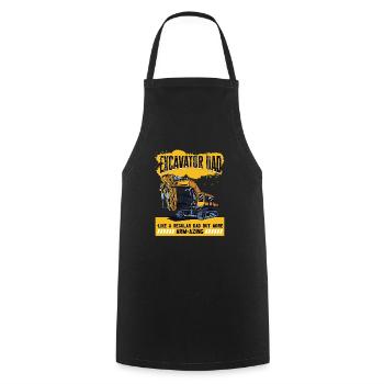 Lustiger Bagger und Baustelle Baggerfahrer - Kochschürze - Schwarz - Vorne - AI Model Male 185 dark (185cm)