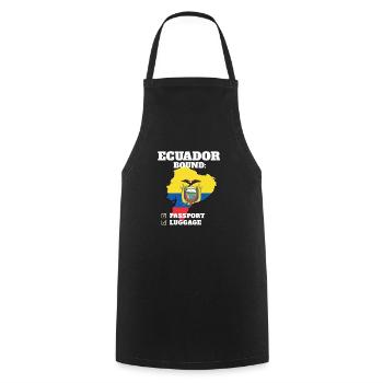 Voyage Pays à destination de l’Équateur Drapeau équatorien - Tablier de cuisine - noir - Devant - AI Model Male 185 dark (185cm)