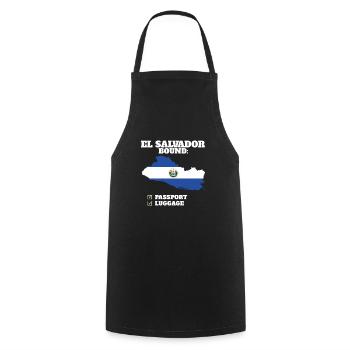 El Salvador Bound Country Travel Drapeau salvadorien - Tablier de cuisine - noir - Devant - AI Model Male 185 dark (185cm)