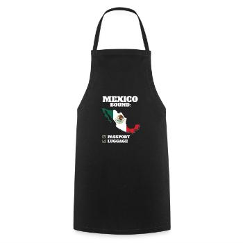 Mexico Bound Country Travel Mexican Flag Vacation - Kochschürze - Schwarz - Vorne - AI Model Male 185 dark (185cm)