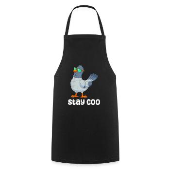 Stay Coo Taubenliebhaber Taubenhalter coole Taube - Kochschürze - Schwarz - Vorne - AI Model Male 185 dark (185cm)