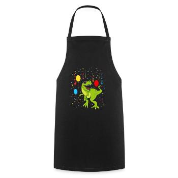 Carnaval Carnaval Carnaval Confettis T-Rex Dino - Tablier de cuisine - noir - Devant - AI Model Male 185 dark (185cm)