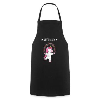 Carnaval de la licorne Carnaval des confettis Carnaval des femmes - Tablier de cuisine - noir - Devant - AI Model Male 185 dark (185cm)