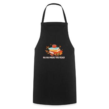 Ha ha vous a fait lire des citations amusantes - Tablier de cuisine - noir - Devant - AI Model Male 185 dark (185cm)