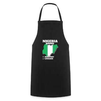 Nigeria Bound Country Travel Nigerian Flag - Cooking Apron - black - Front - AI Model Male 185 dark (185cm)