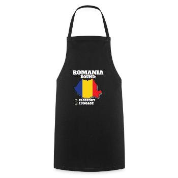Roumanie Pays à destination Voyage Drapeau roumain - Tablier de cuisine - noir - Devant - AI Model Male 185 dark (185cm)