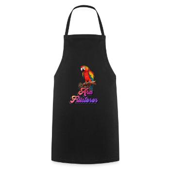 Ara Flüsterer Macaw Whisperer Papageien Fan - Kochschürze - Schwarz - Vorne - AI Model Male 185 dark (185cm)