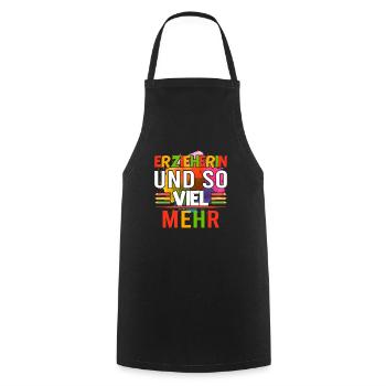 Erzieherin und so viel mehr Abschiedsgeschenk - Kochschürze - Schwarz - Vorne - AI Model Male 185 dark (185cm)
