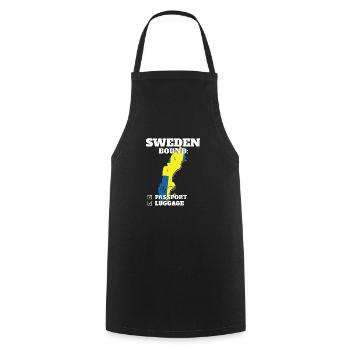 Suède Bound Country Travel Vacances drapeau suédois - Tablier de cuisine - noir - Devant - AI Model Male 185 dark (185cm)