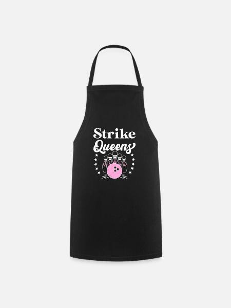 Strike Queens Bowling Femmes Bowling - Tablier de cuisine - noir