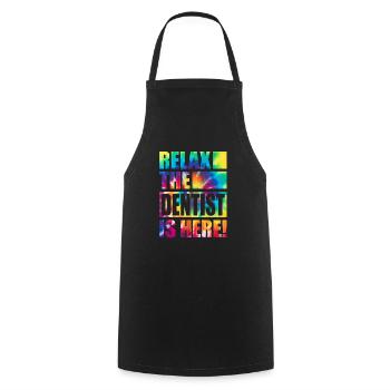 Dentist Funny Saying - Cooking Apron - black - Front - AI Model Male 185 dark (185cm)