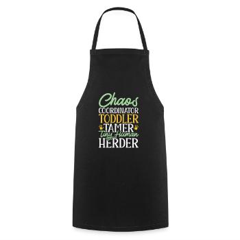 Childcare Teacher Educator - Cooking Apron - black - Front - AI Model Male 185 dark (185cm)
