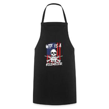 WTF est un squelette de mème Internet kilométrique USA - Tablier de cuisine - noir - Devant - AI Model Male 185 dark (185cm)