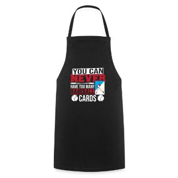 C’est drôle, vous ne pouvez jamais avoir trop de cartes de baseball T - Tablier de cuisine - noir - Devant - AI Model Male 185 dark (185cm)