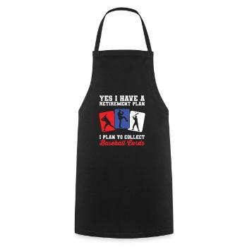 Trader Collector Men Funny I Plan To Collect Baseb - Tablier de cuisine - noir - Devant - AI Model Male 185 dark (185cm)