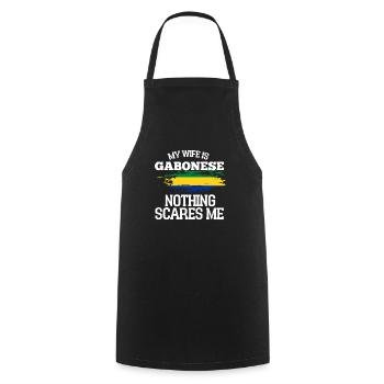 Gabon Wife - Cooking Apron - black - Front - AI Model Male 185 dark (185cm)