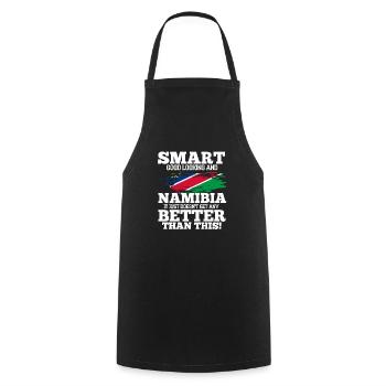 Namibia - Cooking Apron - black - Front - AI Model Male 185 dark (185cm)