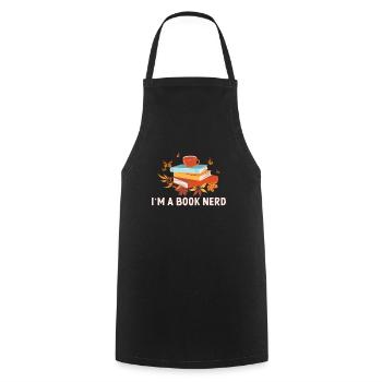 I'm retired, reading is my profession - Cooking Apron - black - Front - AI Model Male 185 dark (185cm)