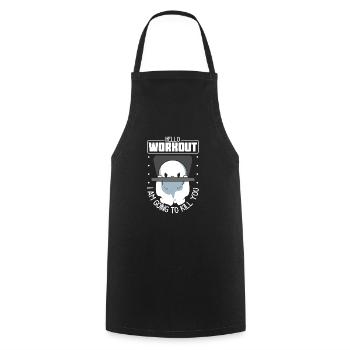 Bodybuilding Powerlifting Weightlifting Fitness - Cooking Apron - black - Front - AI Model Male 185 dark (185cm)