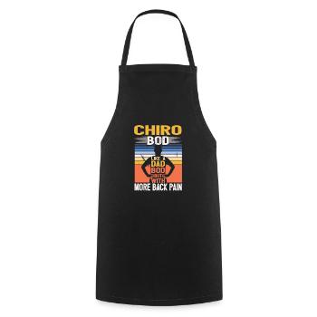 Chiro Bod Like A Dad Bod Funny Chiropractor - Cooking Apron - black - Front - AI Model Male 185 dark (185cm)