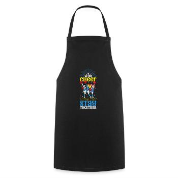 Tenue de pom-pom girl - Tablier de cuisine - noir - Devant - AI Model Male 185 dark (185cm)