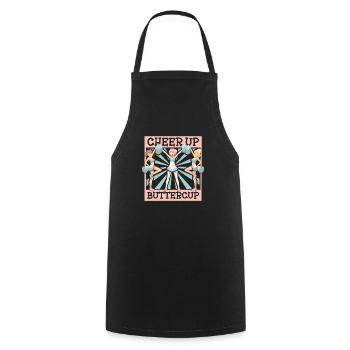 Tenue de pom-pom girl - Tablier de cuisine - noir - Devant - AI Model Male 185 dark (185cm)