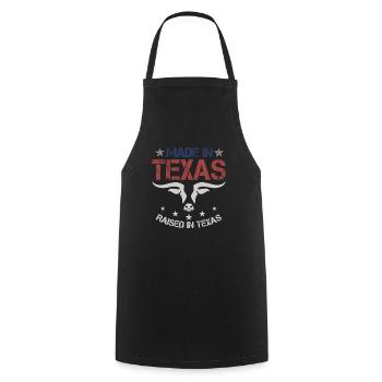 Élevé Texas Texan - Tablier de cuisine - noir - Devant - AI Model Male 185 dark (185cm)