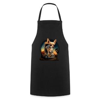 Chihuahua | Trucker LKW-Fahrer Vater Männer Auto - Kochschürze - Schwarz - Vorne - AI Model Male 185 dark (185cm)