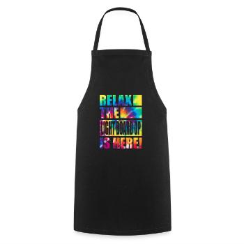 Light Board OP Funny Saying - Cooking Apron - black - Front - AI Model Male 185 dark (185cm)